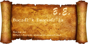 Buczák Emanuéla névjegykártya